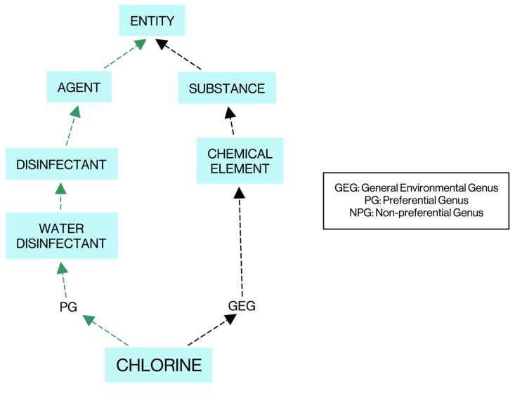 Figure 39. Hierarchical paths of CHLORINE in WATER TREATMENT AND SUPPLY